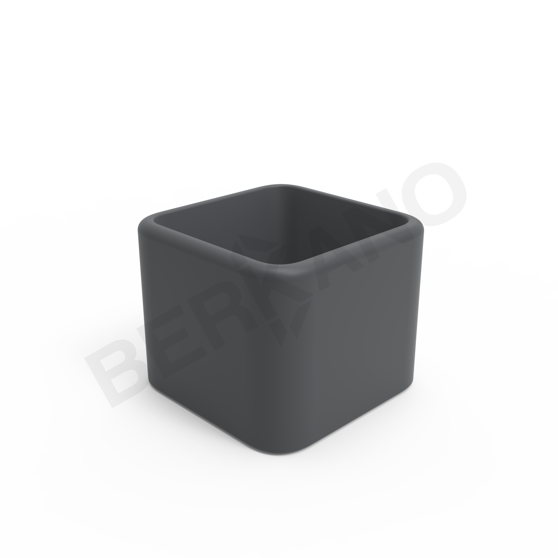 Кашпо Cubo 50 графитового цвета - фото 4
