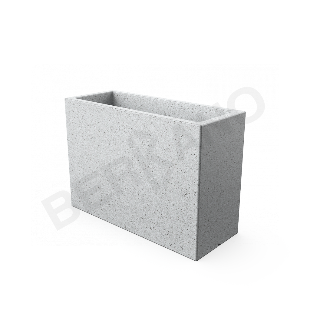 Кашпо Cubric 100*70 DB белого цвета Granite - фото 5