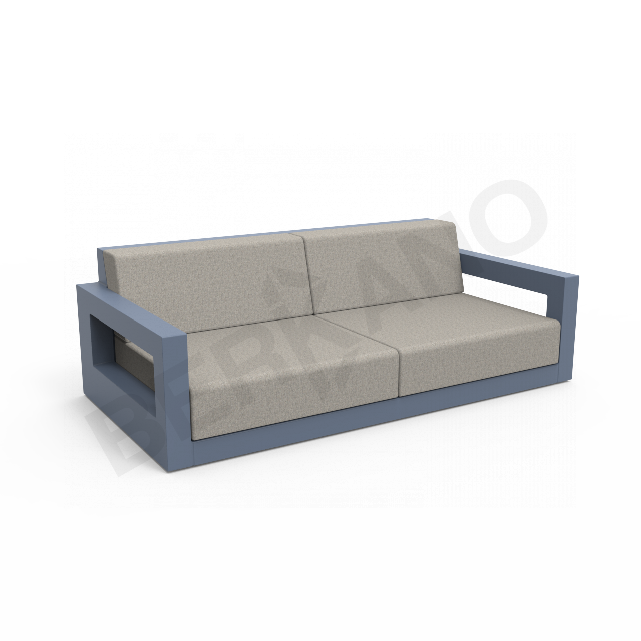 Диван Quarter lounge с подушками синего цвета / аксессуар Light grey - фото 7