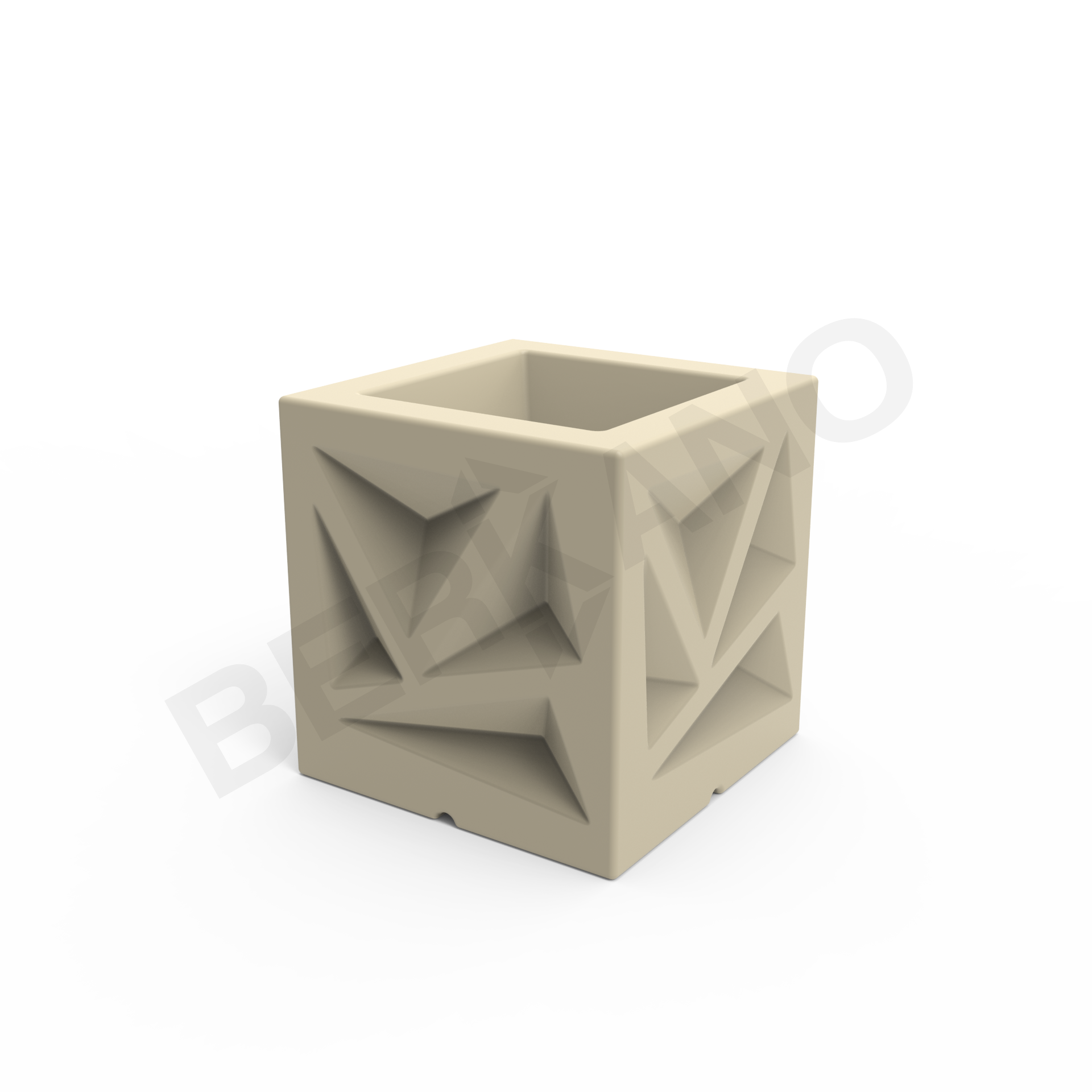 Кашпо Icelandic Cube DB бежевого цвета - фото 6