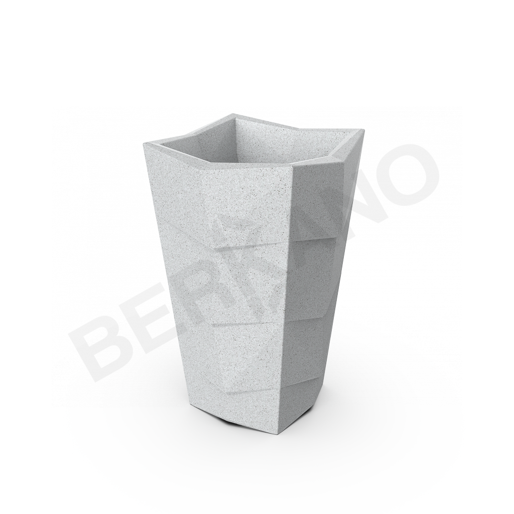 Кашпо Agava 100 белого цвета Granite - фото 3