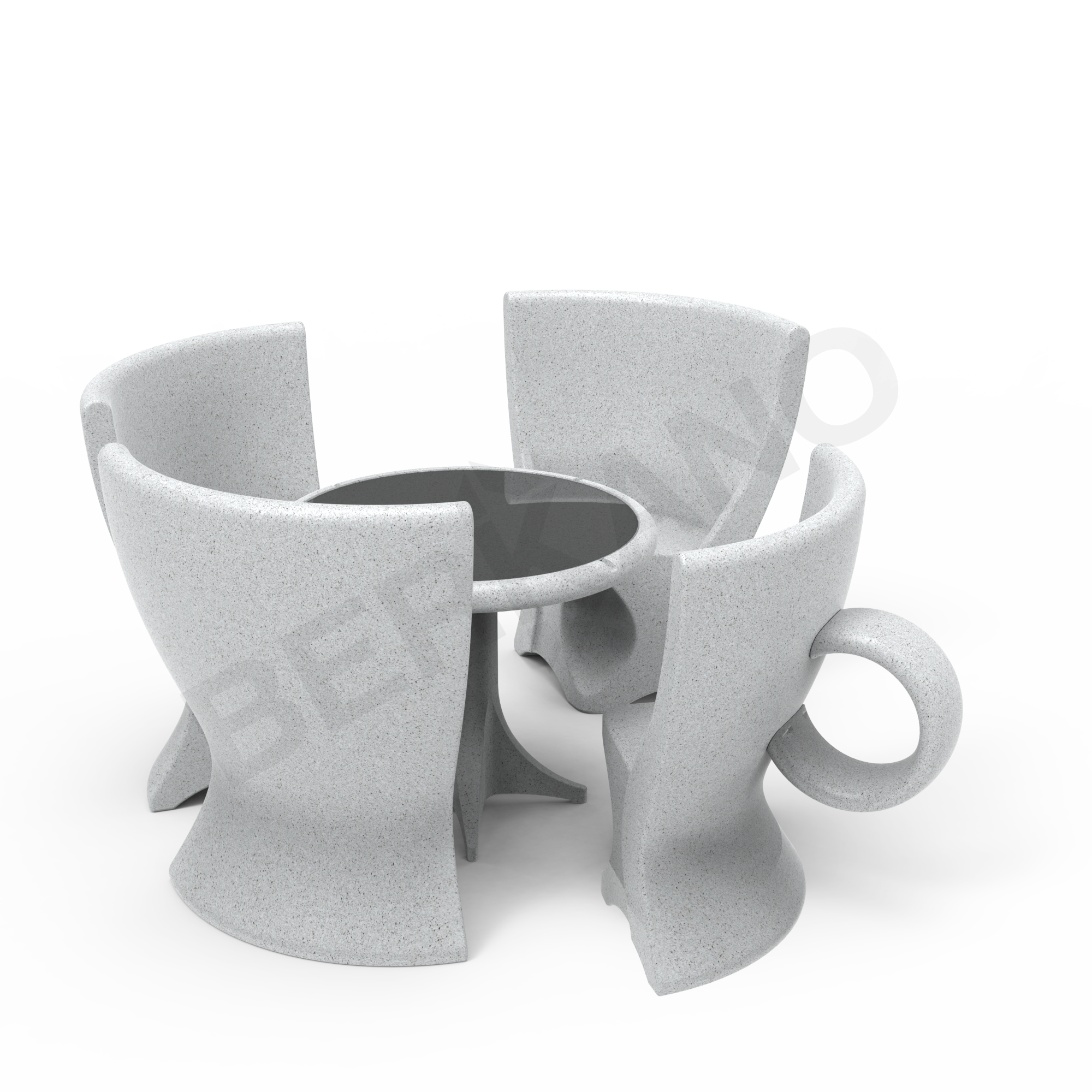 Стол Coffee белого цвета Granite - фото 2