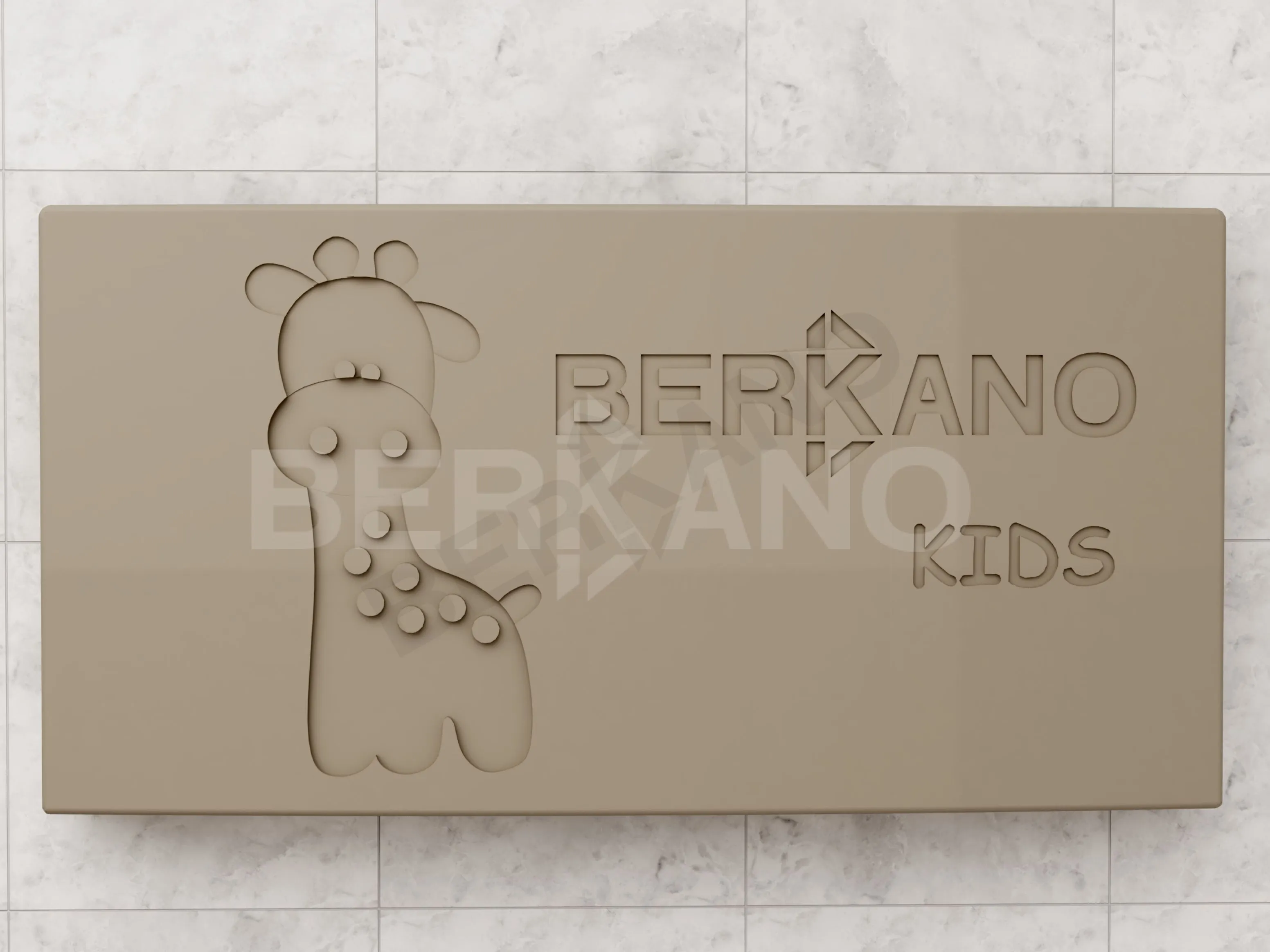 Пеленальный столик горизонтальный BERKANO Kids коричневого цвета - фото 3