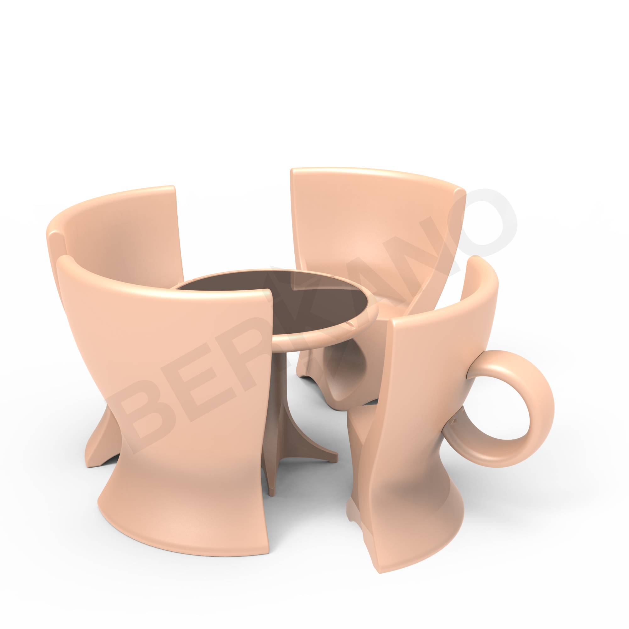Стул с ручкой Coffee терракотового цвета - фото 4