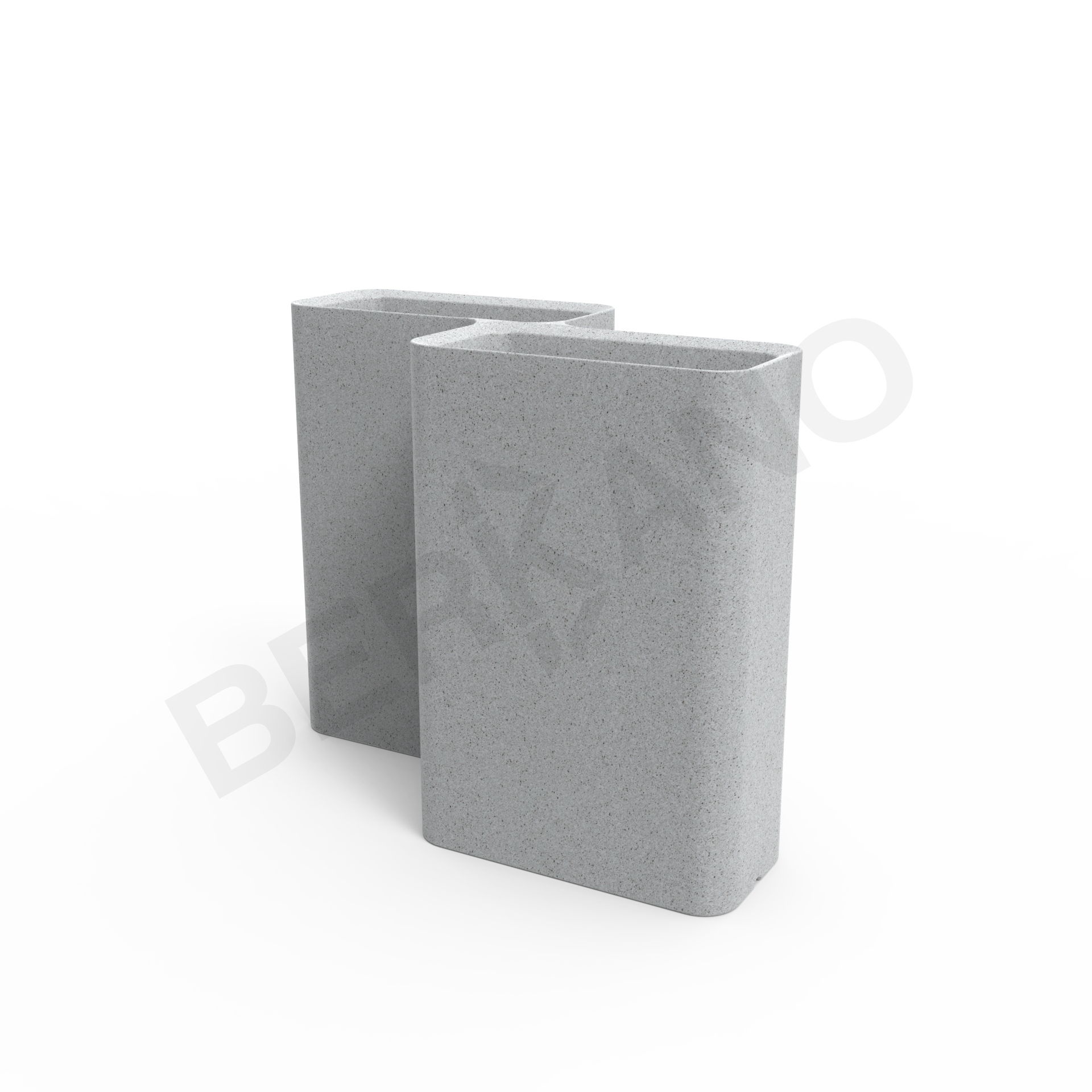 Кашпо Vittorio 80 D белого цвета Granite - фото 9