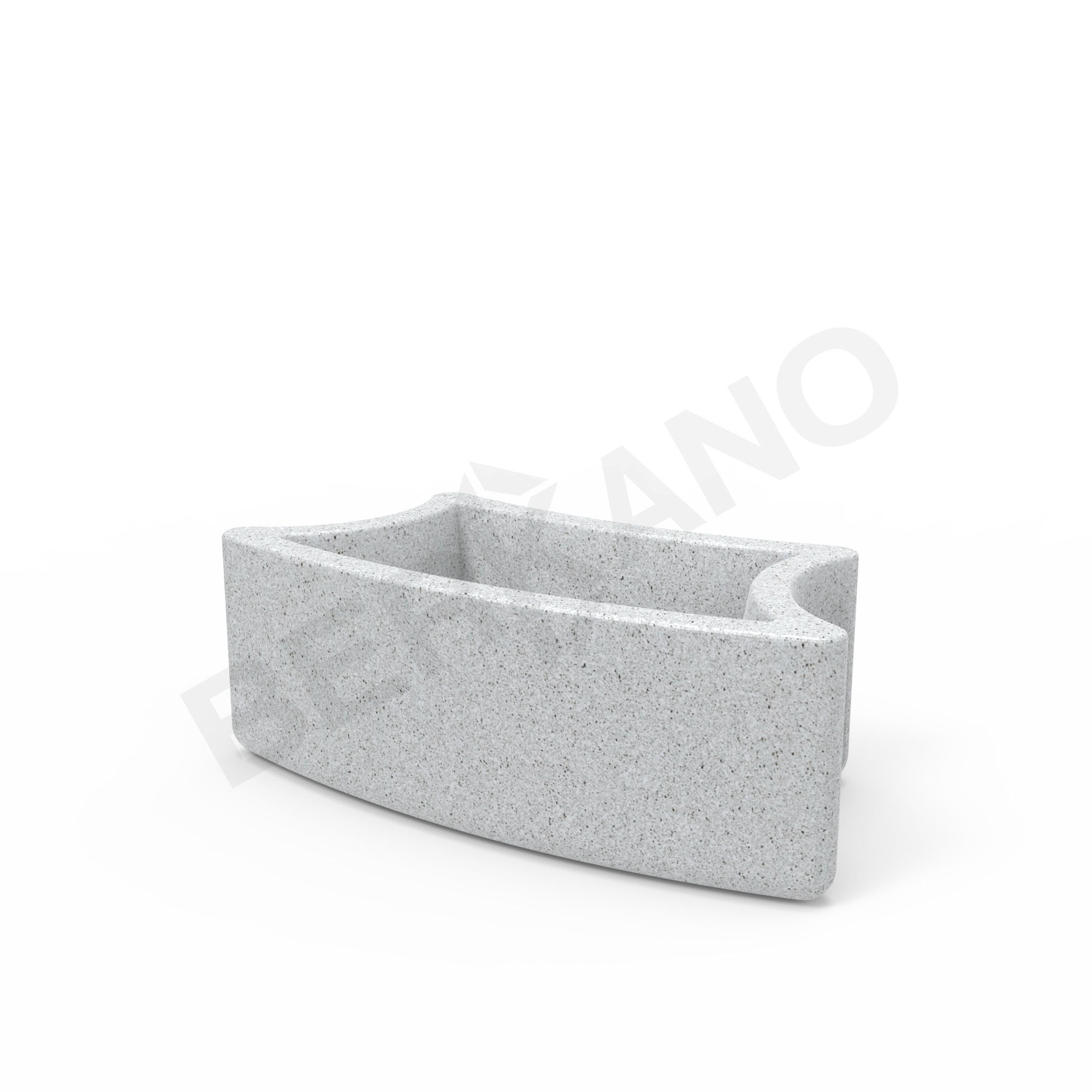 Кашпо Smoov Planter Mini Arc 30 DB цвета белый гранит  - фото 6