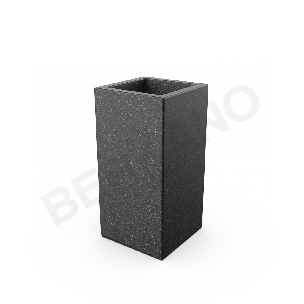 Кашпо Cubric 40*80 DB цвета черный гранит - фото 4