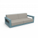 Диван Quarter lounge с подушками бирюзового цвета / аксессуар Light grey