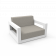 Кресло Quarter lounge с подушками белого цвета / аксессуар Light grey