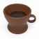 Стул с ручкой Coffee коричневого цвета
