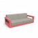 Диван Quarter lounge с подушками красного цвета / аксессуар Light grey