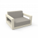 Кресло Quarter lounge с подушками бежевого цвета / аксессуар Light grey
