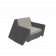 Кресло Quaro с подушками графитового цвета / аксессуар Light grey