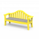 Скамейка Province Yellow / аксессуар Light grey