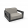Кресло Quarter lounge с подушками черного цвета / аксессуар Light grey