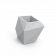 Кашпо Quaro M DB белого цвета Granite