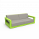 Диван Quarter lounge с подушками зеленого цвета / аксессуар Light grey