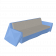 Диван Quaro с подушками синего цвета / аксессуар Light grey