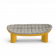 Диван SLON Yellow / аксессуар Light grey