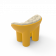 Кресло SLON Yellow / аксессуар бежевого цвета 