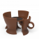 Стул с ручкой Coffee коричневого цвета