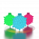 Праздничное украшение SNOWFLAKE белого цвета RGB