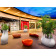 Кашпо Bend 60 черного цвета