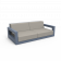 Диван Quarter lounge с подушками синего цвета / аксессуар Light grey