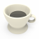 Стул с ручкой Coffee бежевого цвета