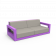 Диван Quarter lounge с подушками сиреневого цвета / аксессуар Light grey