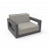 Кресло Quarter lounge с подушками графитового цвета / аксессуар Light grey